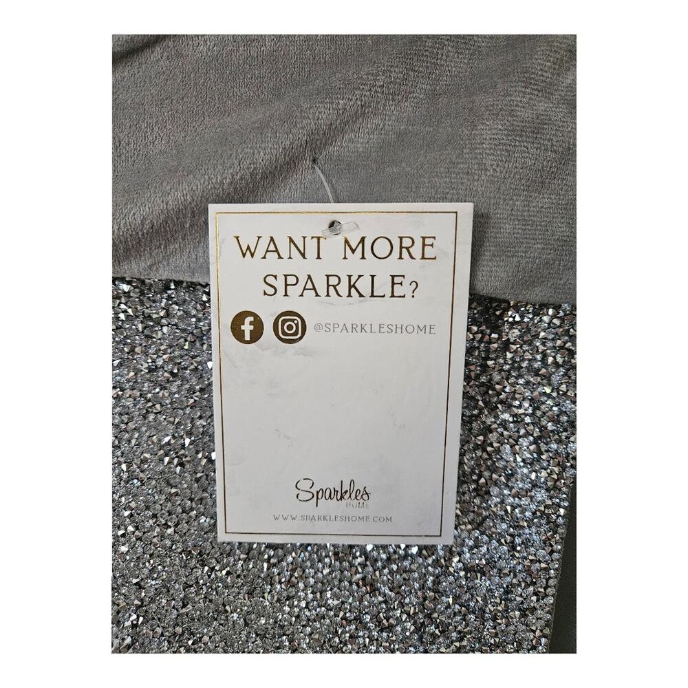 NEW Sparkles Home Luminous Collection Rhinestone Stocking in Silver - Picture 3 of 6
